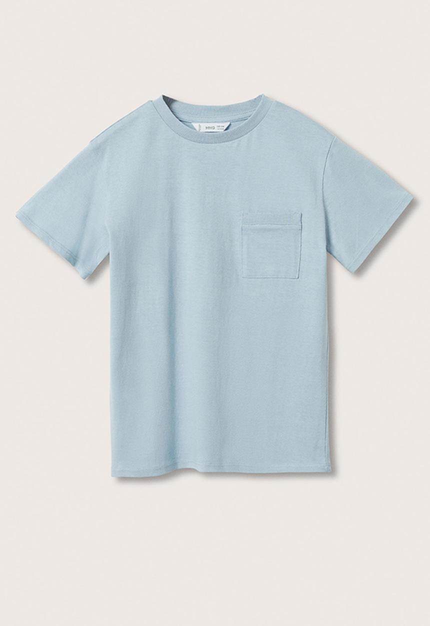 MANGO - T-shirt basic2 - light blue