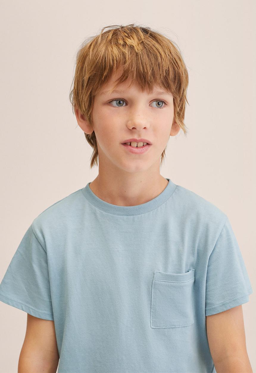 MANGO - T-shirt basic2 - light blue