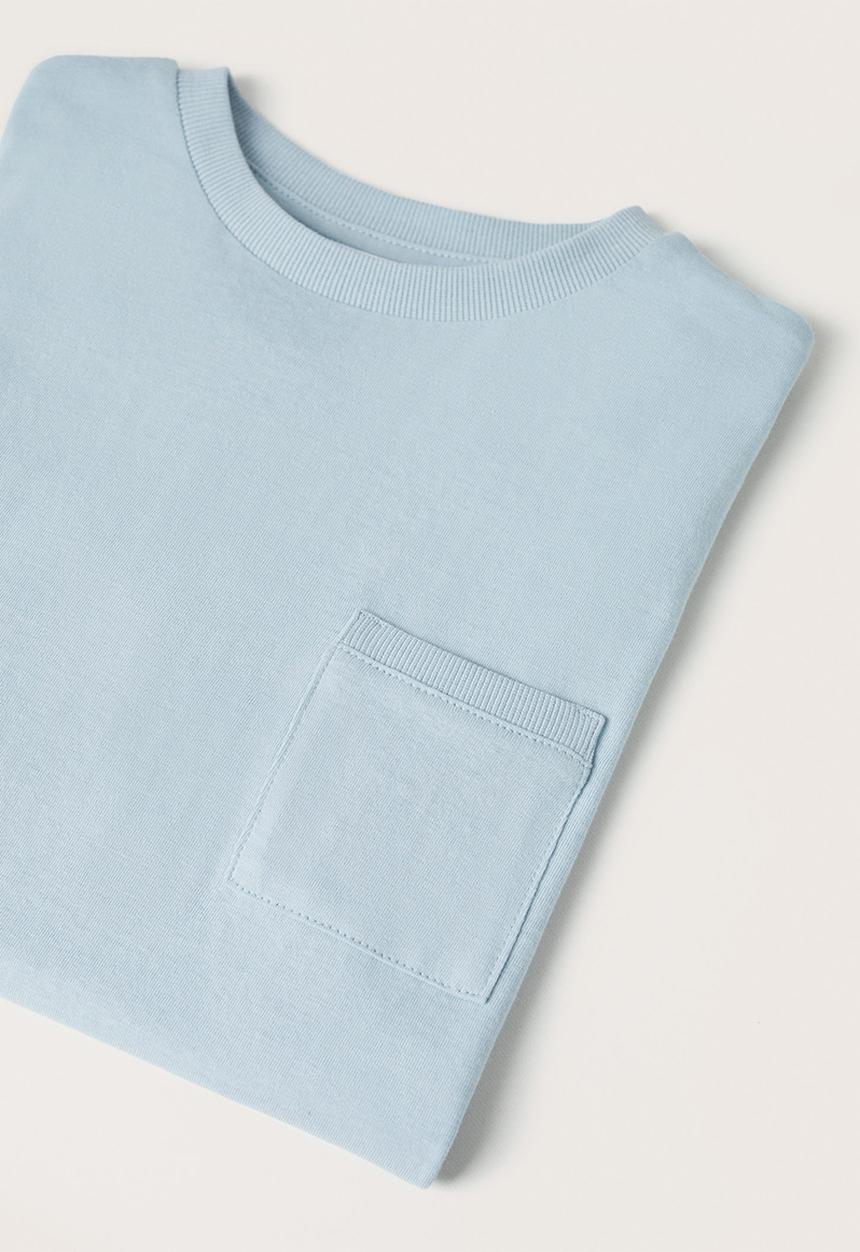 MANGO - T-shirt basic2 - light blue