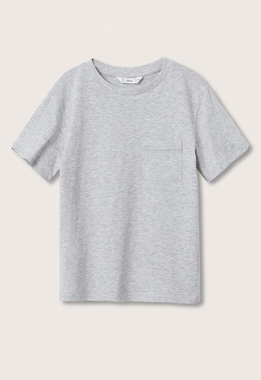 MANGO - T-shirt basic2 - grey mel
