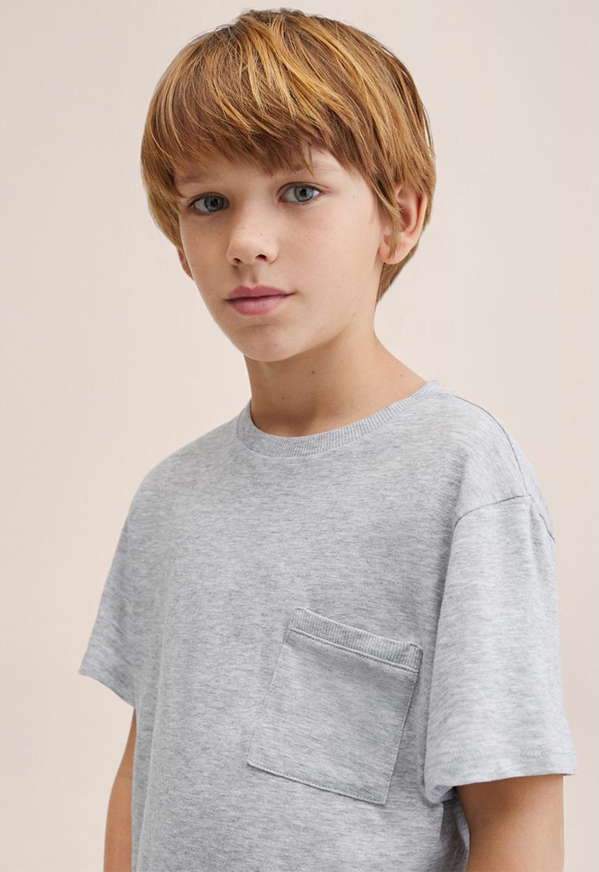 MANGO - T-shirt basic2 - grey mel