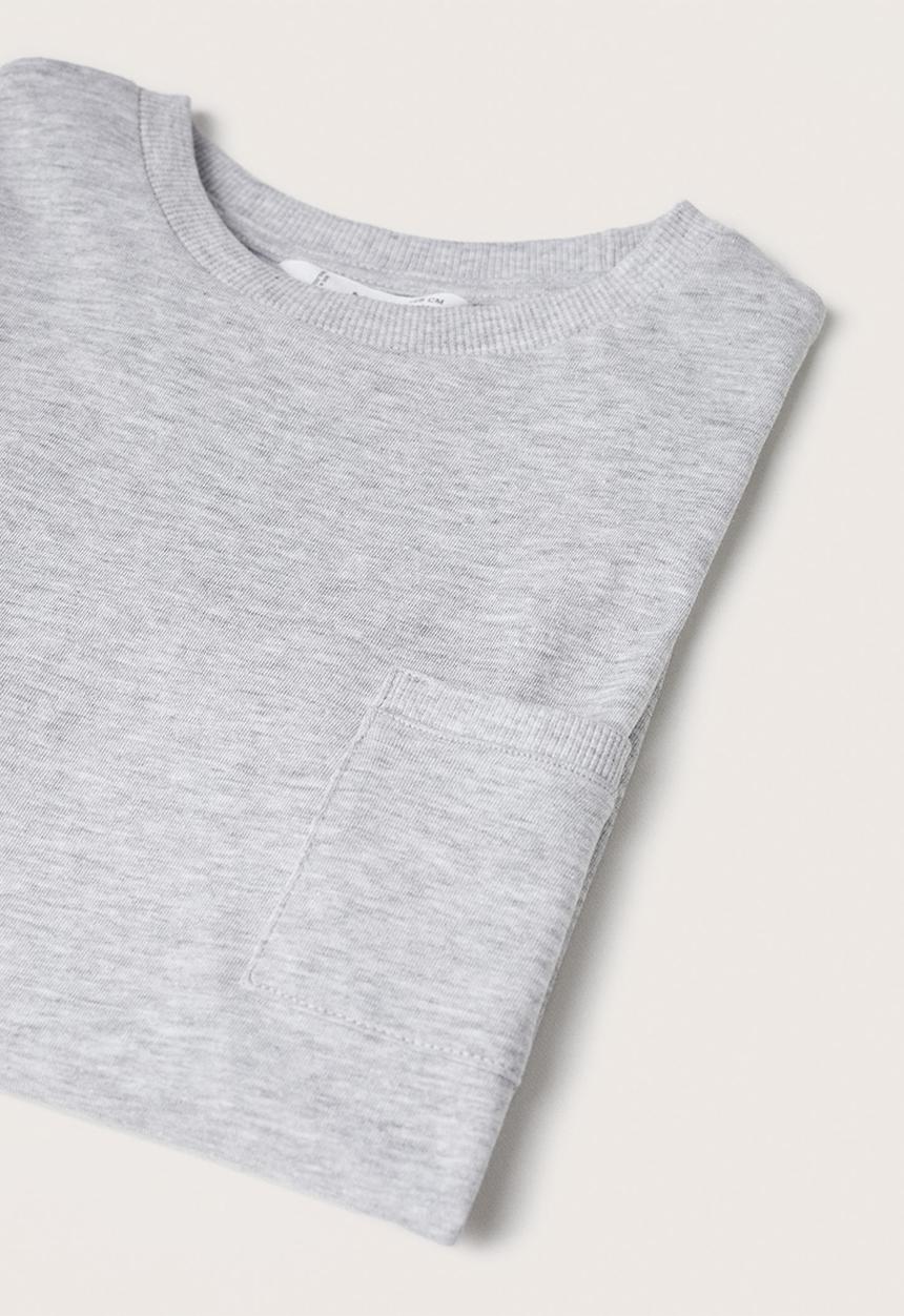 MANGO - T-shirt basic2 - grey mel