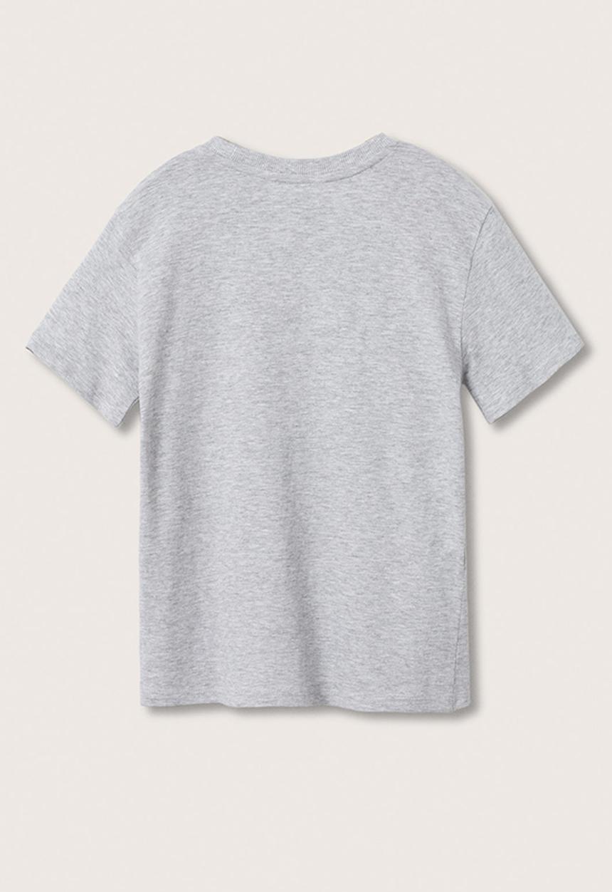 MANGO - T-shirt basic2 - grey mel