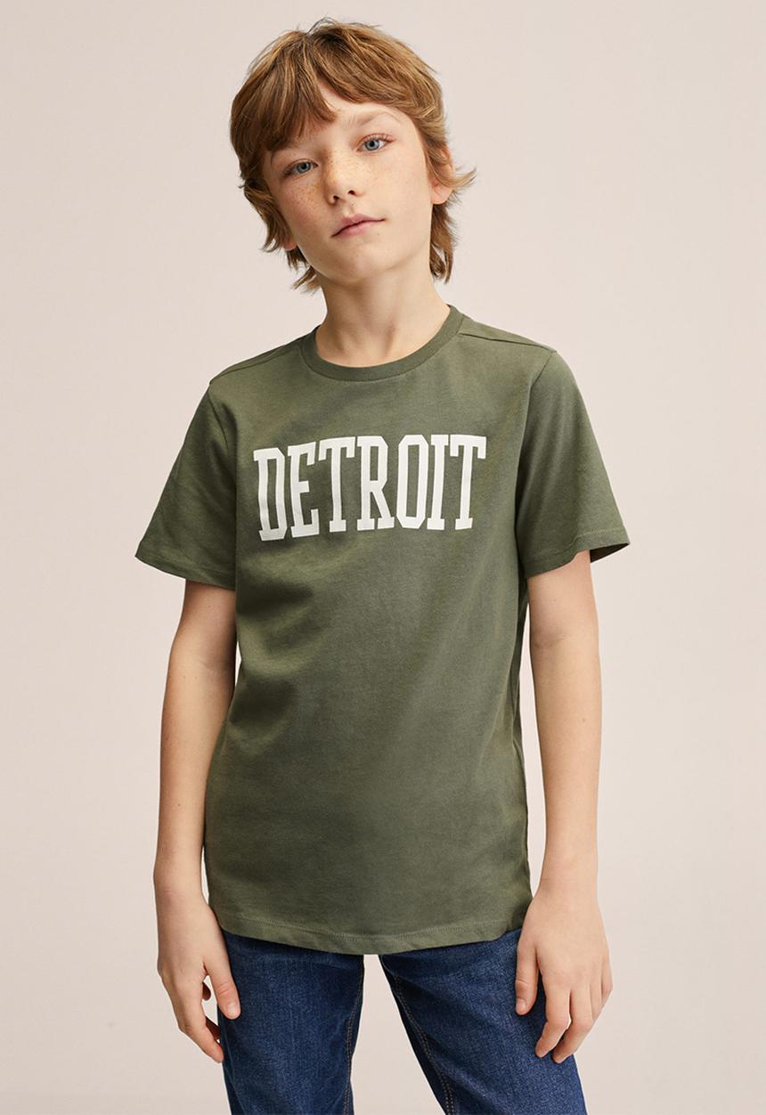 MANGO - T-shirt boston - khaki