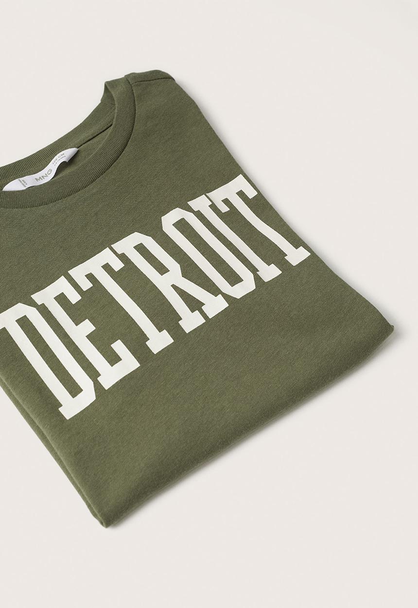 MANGO - T-shirt boston - khaki