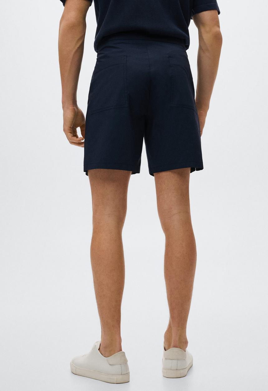 MANGO - Bermuda shorts - navy & gen