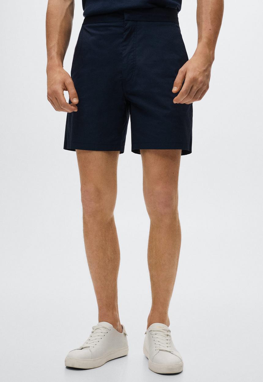 MANGO - Bermuda shorts - navy & gen