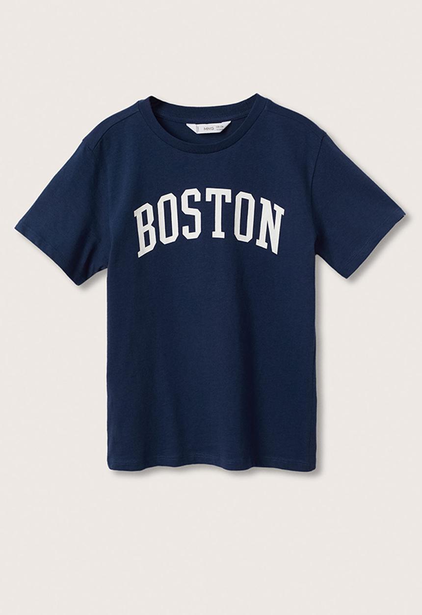 MANGO - T-shirt boston - navy