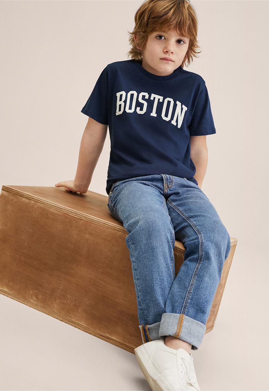 MANGO - T-shirt boston - navy