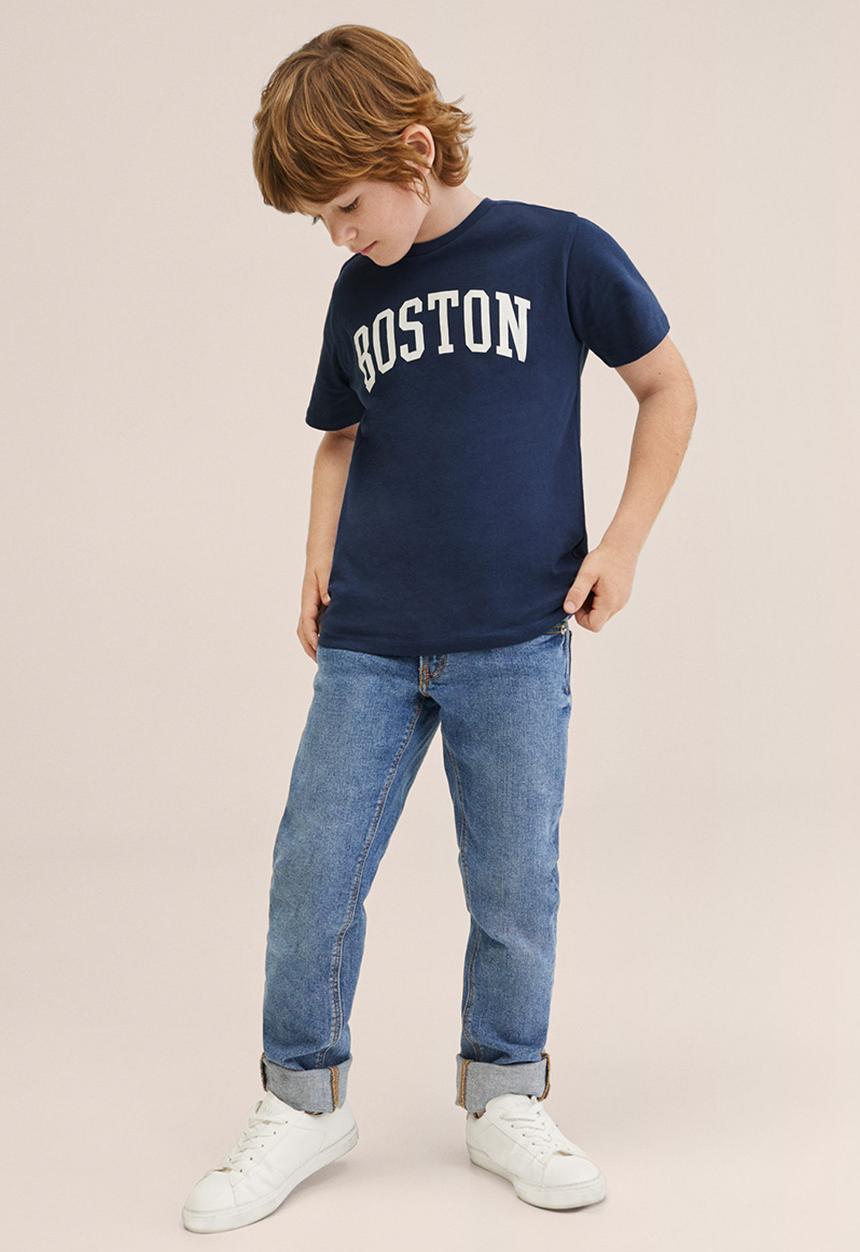 MANGO - T-shirt boston - navy