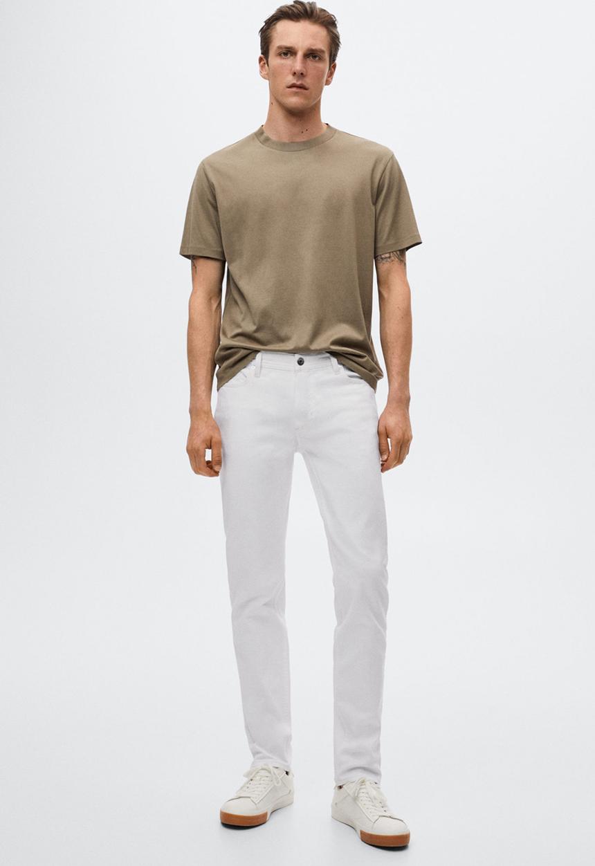 MANGO - Jan slim fit  jeans - white