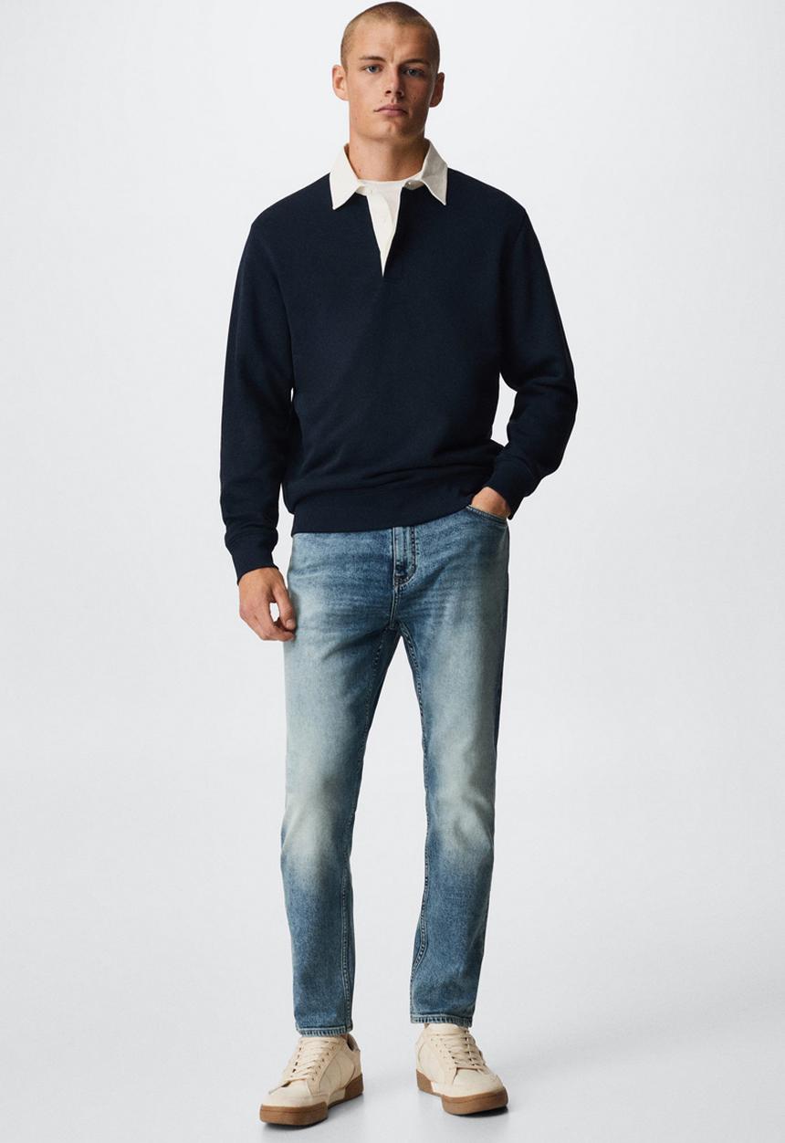 MANGO - Tom tapered fit Jeans - blue