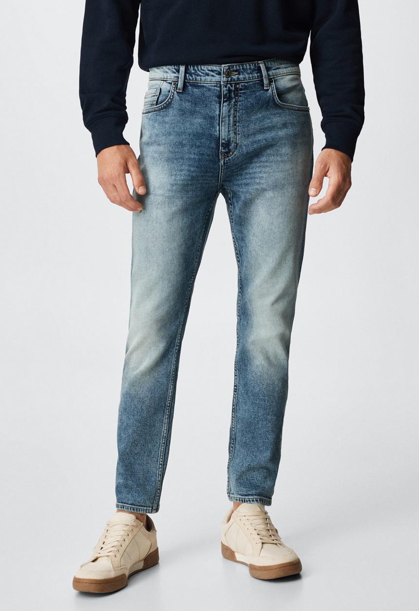 MANGO - Tom tapered fit Jeans - blue