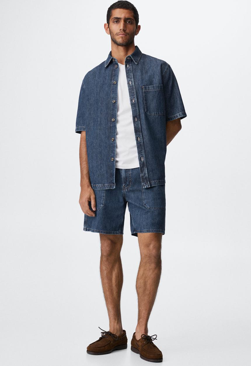 MANGO - Lagos bermuda shorts - blue