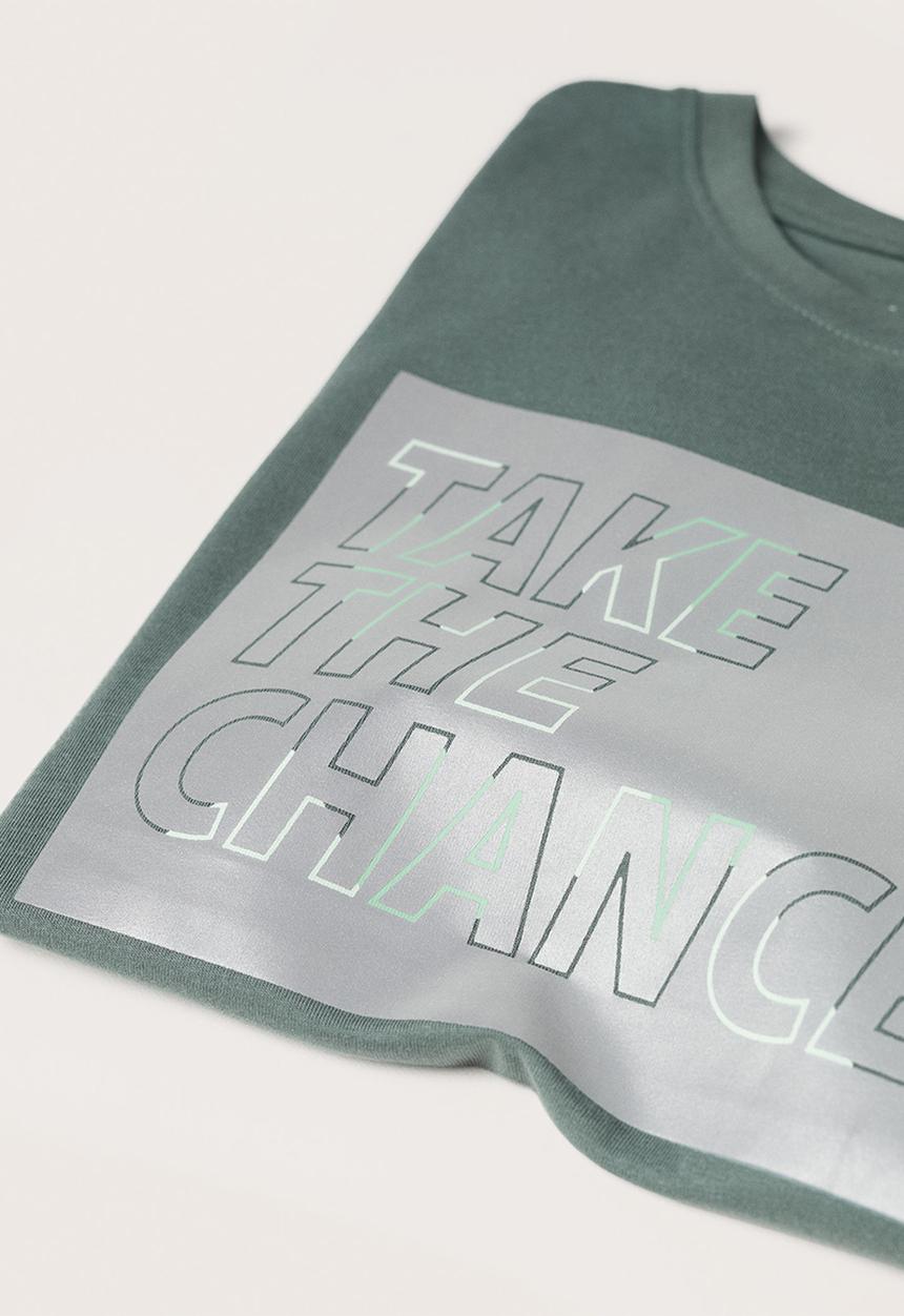 MANGO - T-shirt take - khaki
