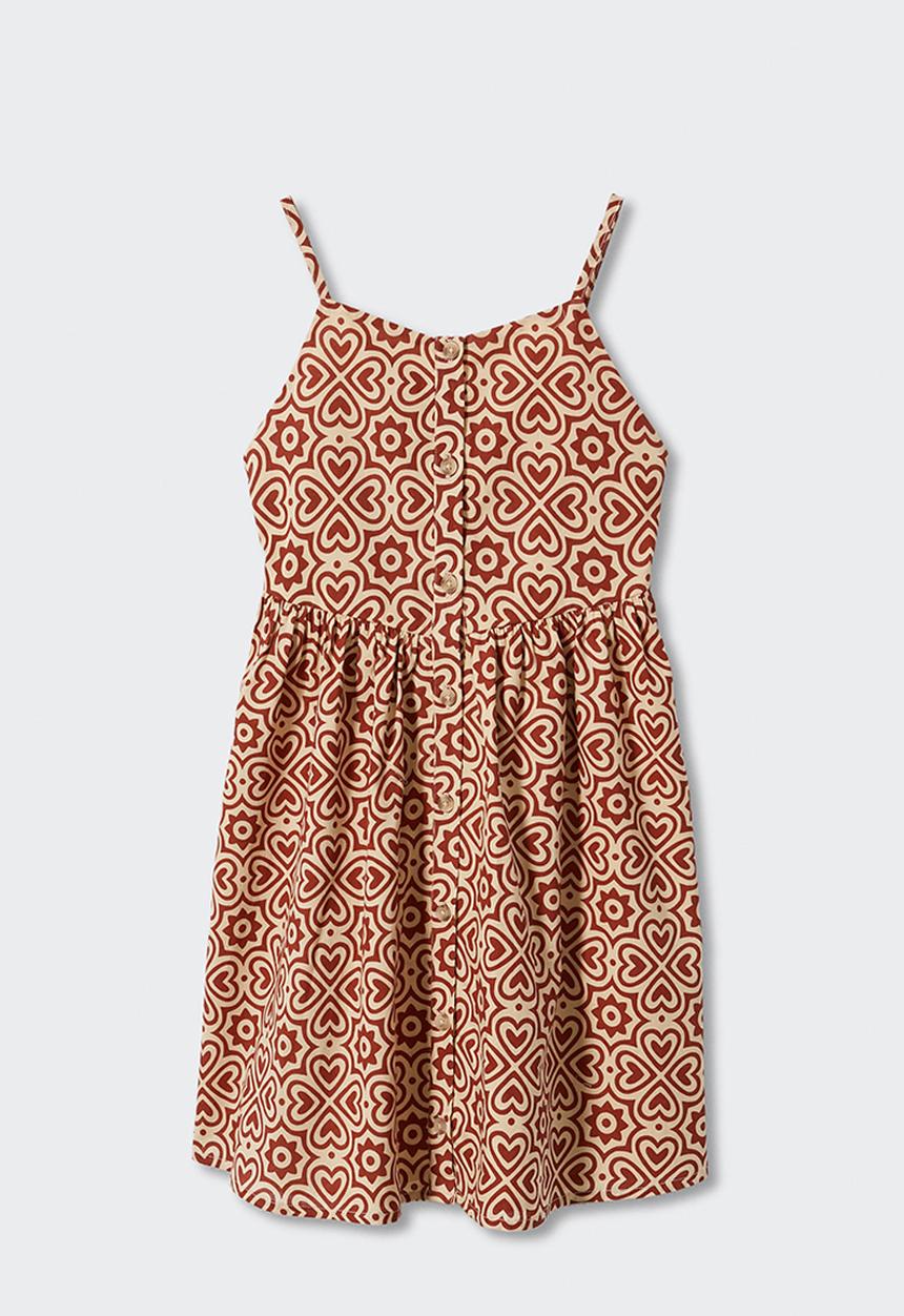 MANGO - Dress heart - medium orange