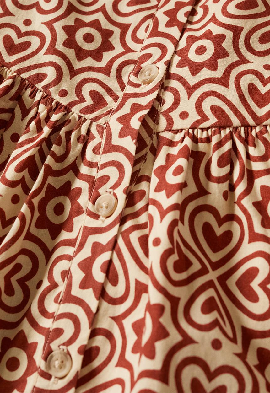 MANGO - Dress heart - medium orange