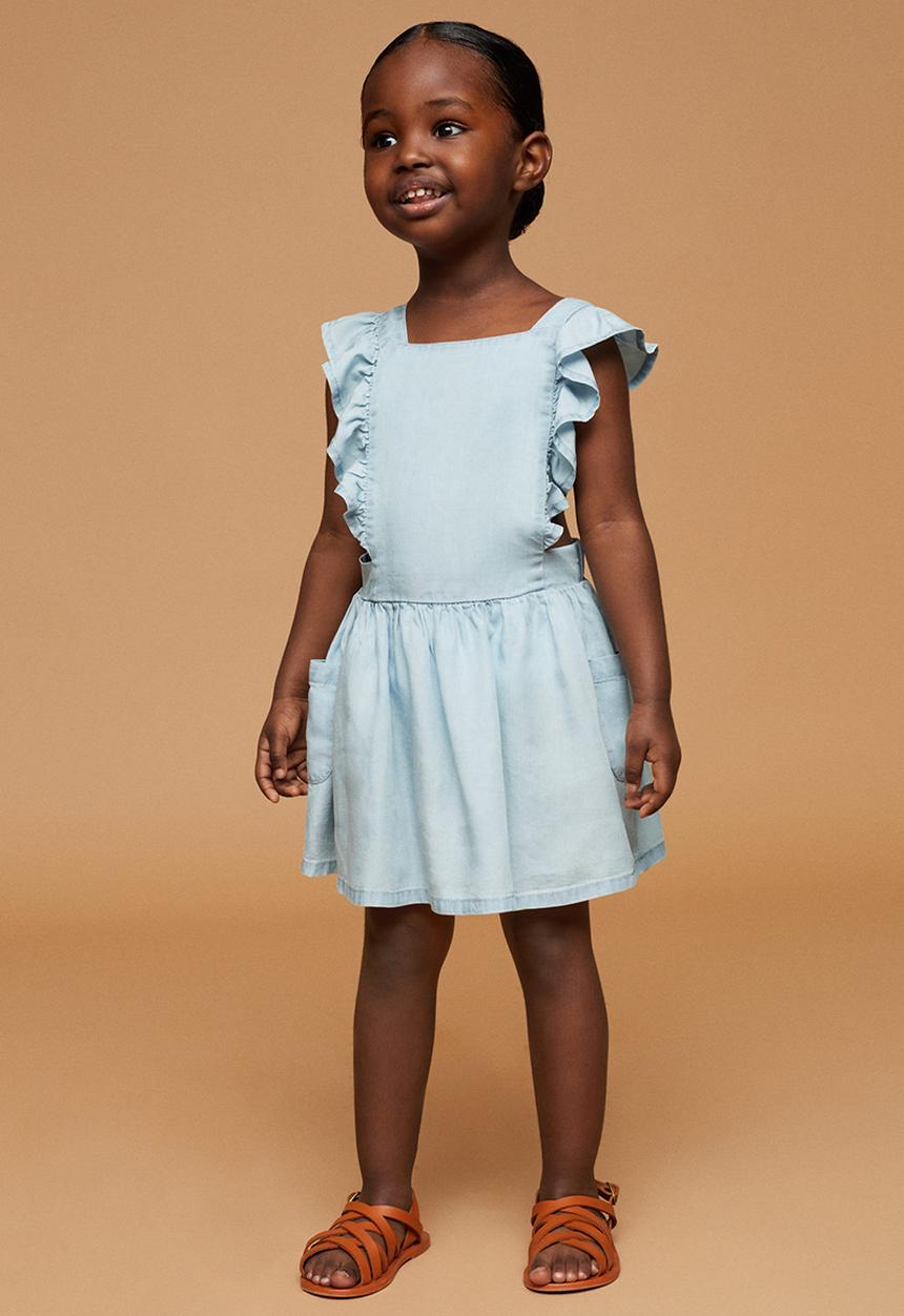 MANGO - Dress flavia - open blue