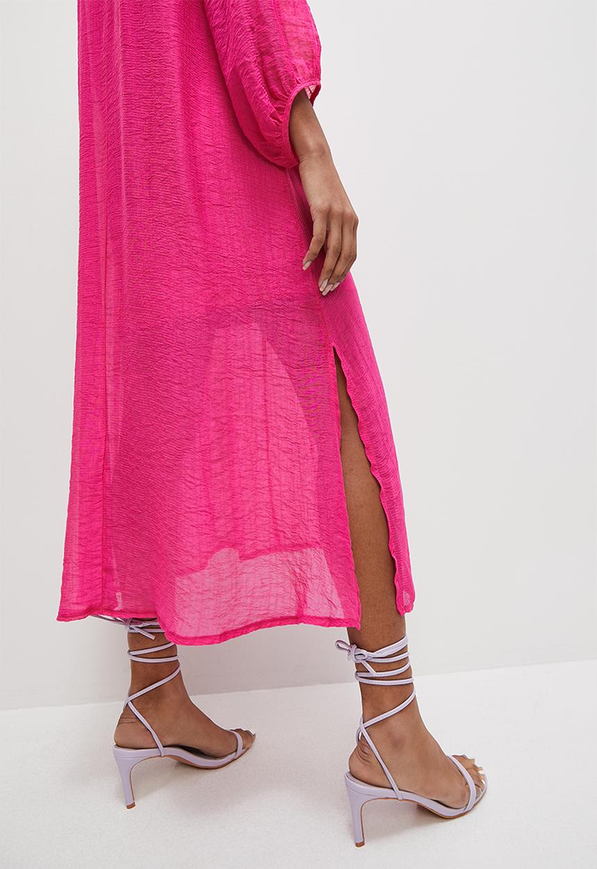VELVET - Balloon sleeve kaftan - hot magenta