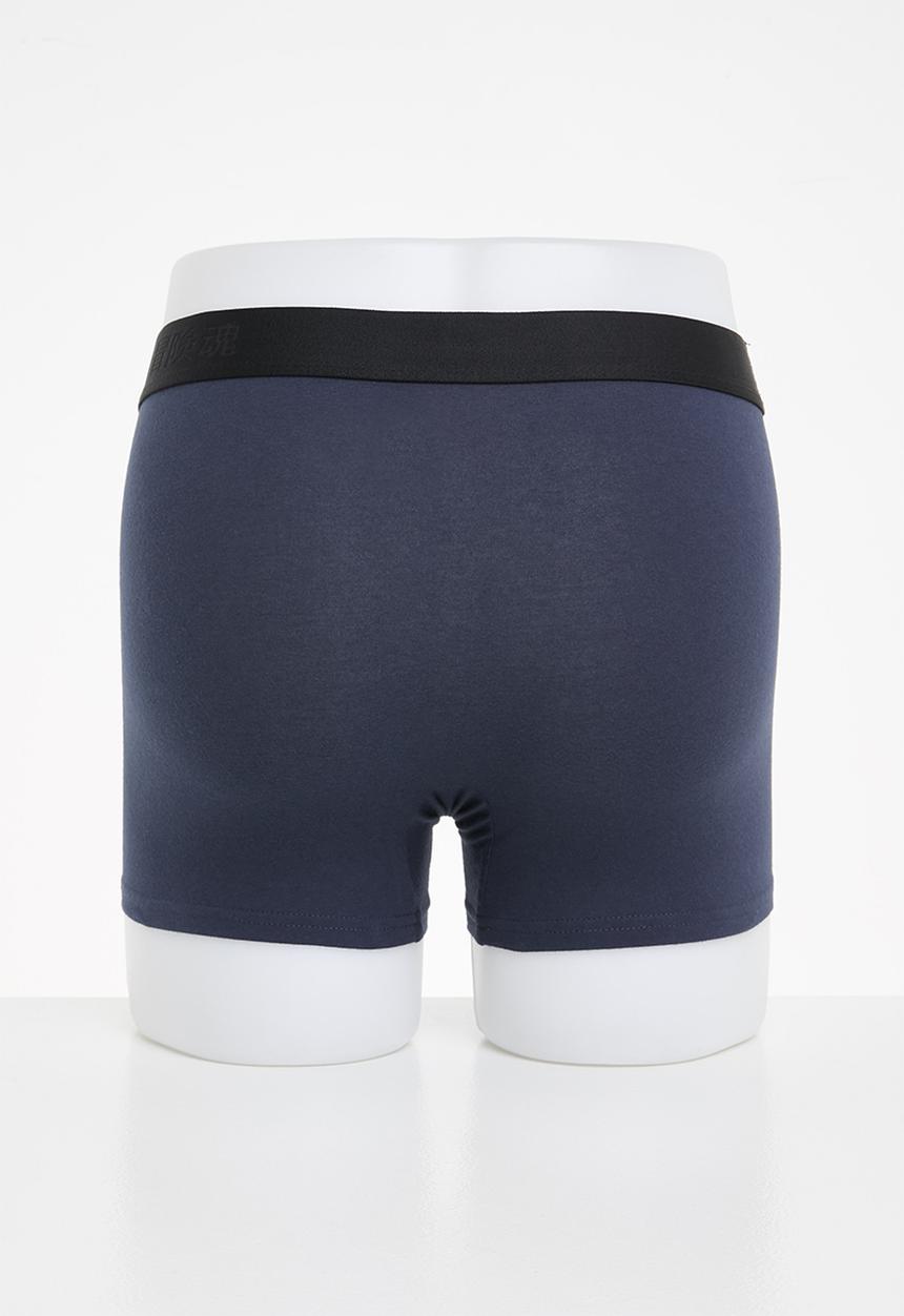 Superdry. - Boxer offset double pack - black & navy