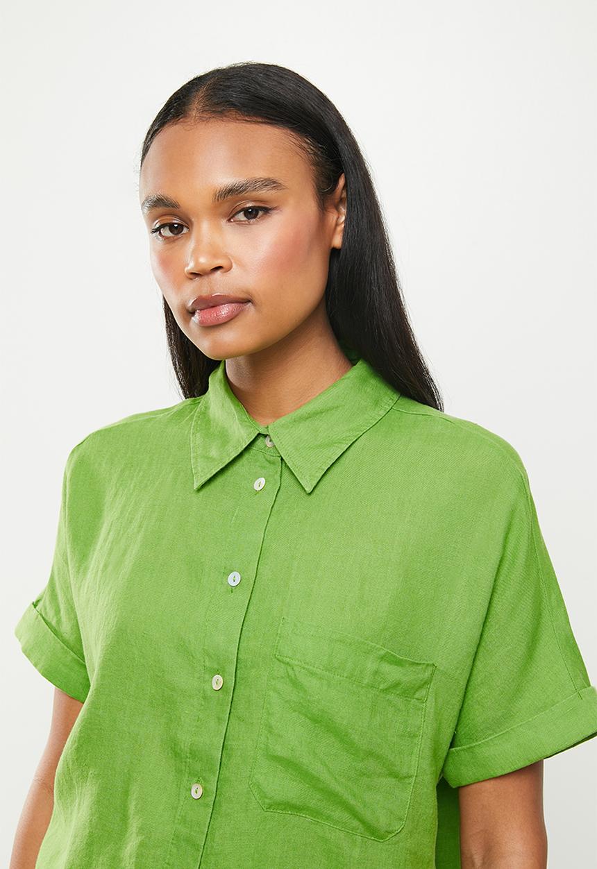 MANGO - Shirt pai - green