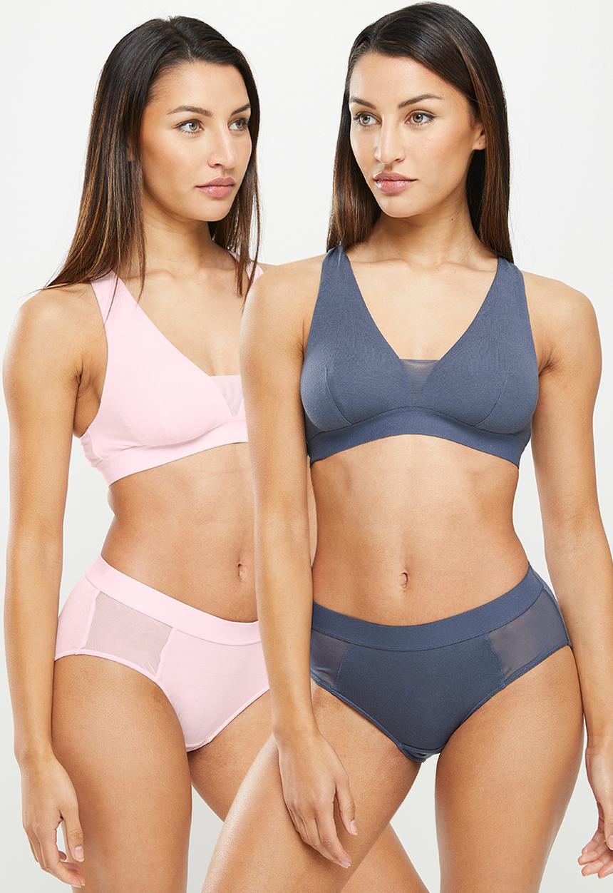 DORINA - 2 pack hallie hipster classics - pink/grey