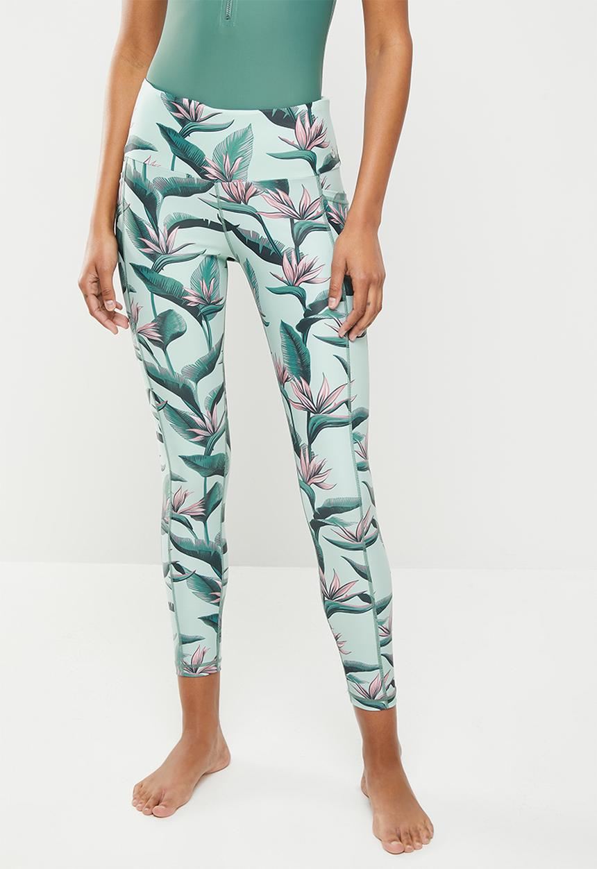 Lizzy - Jamillina long tights - olive jungle strelitzia