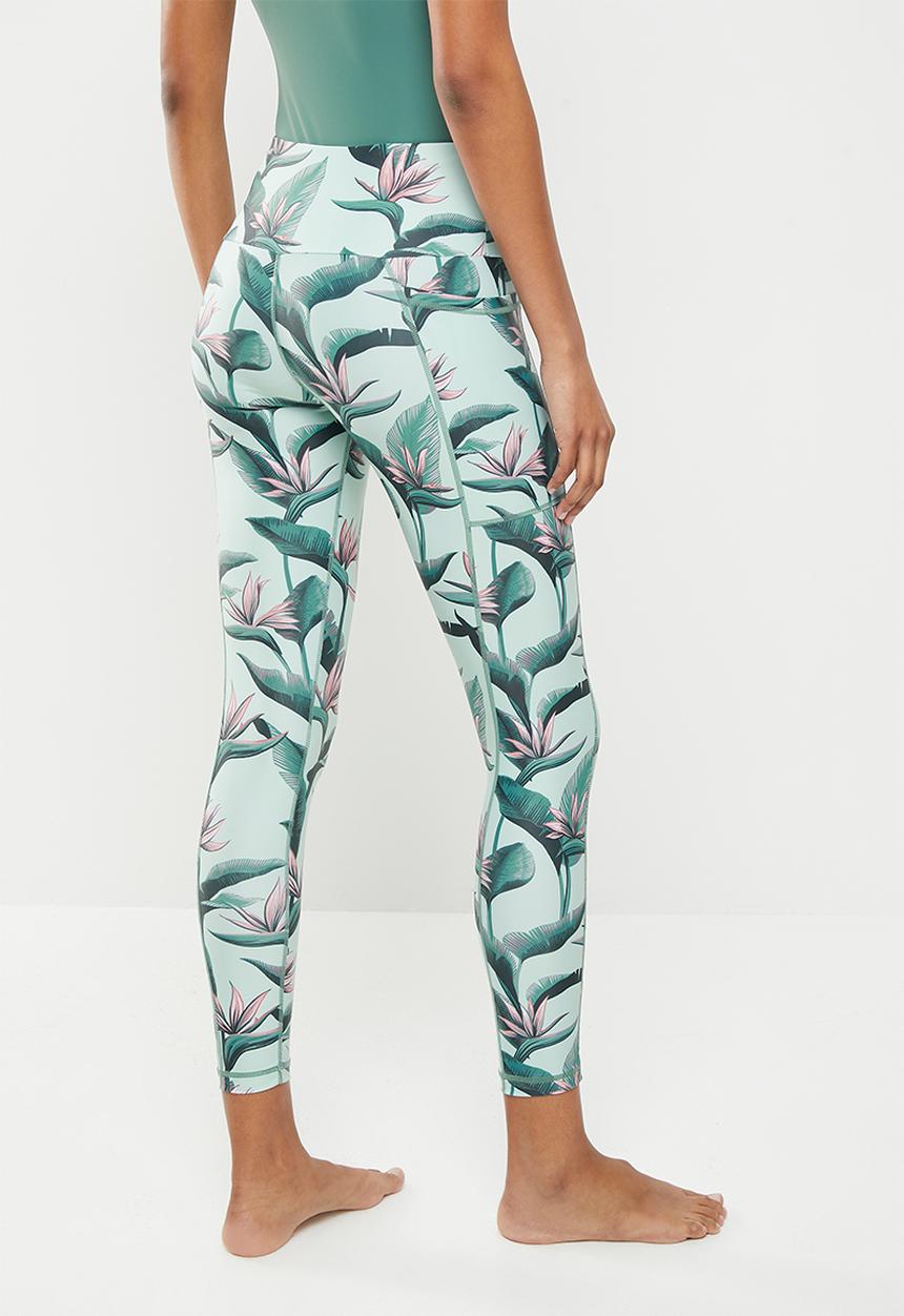 Lizzy - Jamillina long tights - olive jungle strelitzia