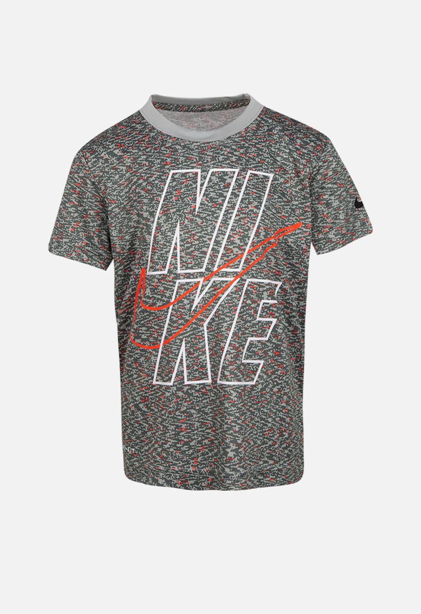 Nike - Nkb nike stacked tee - light smoke grey