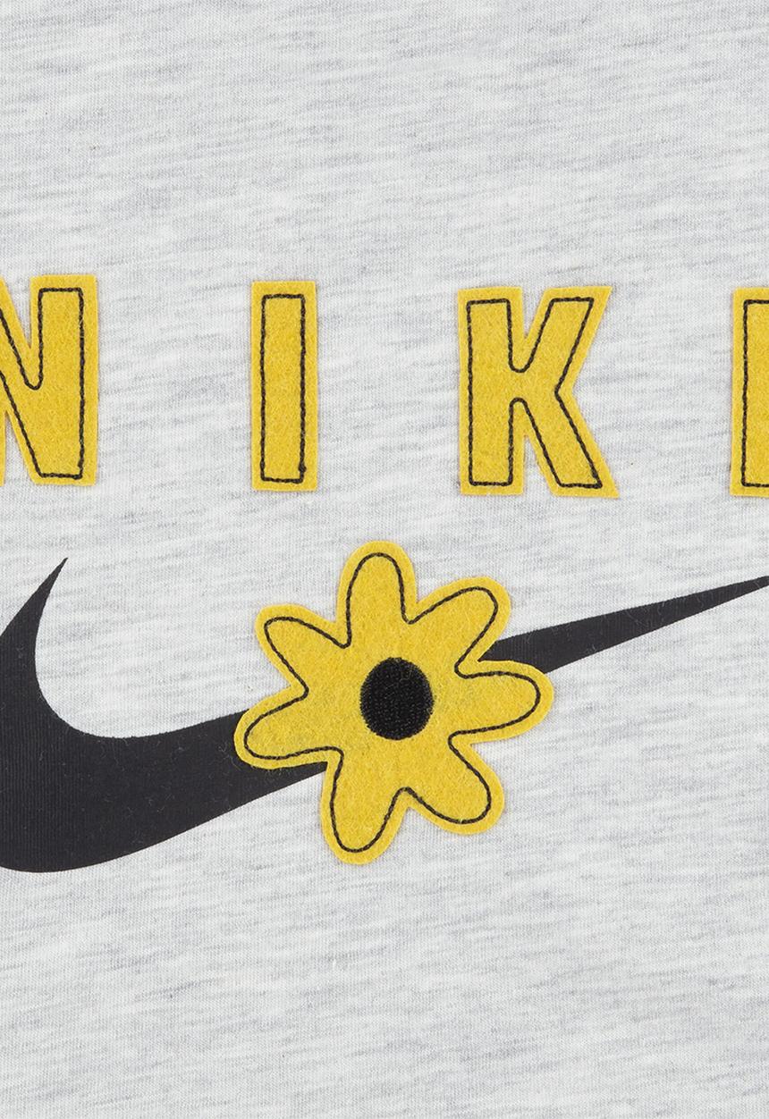 Nike - Nike girls sport daisy boxy top - grey heather
