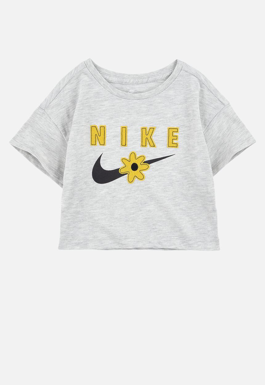 Nike - Nike girls sport daisy boxy top - grey heather