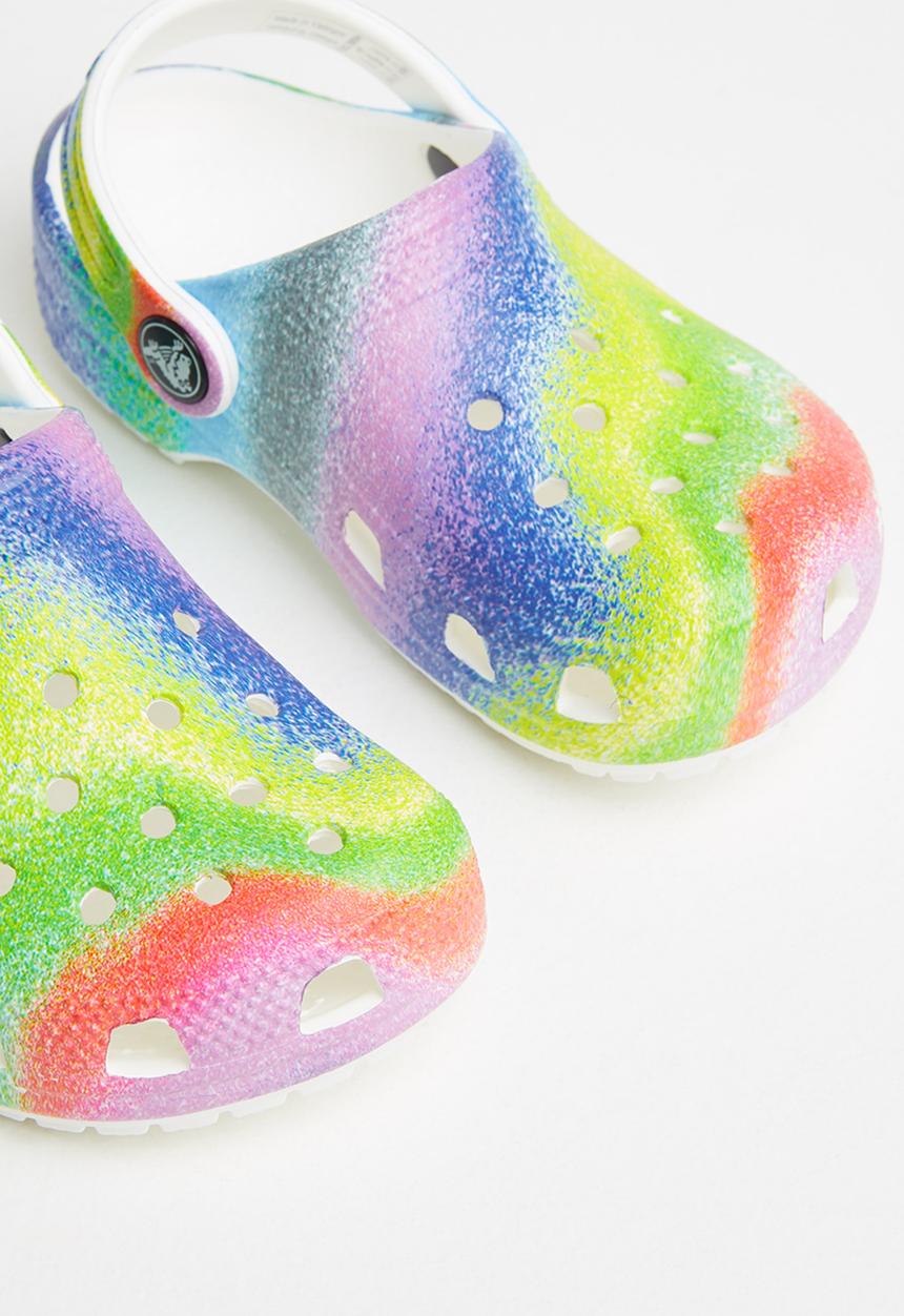 Crocs - Classic spray dye clog t - white & multi