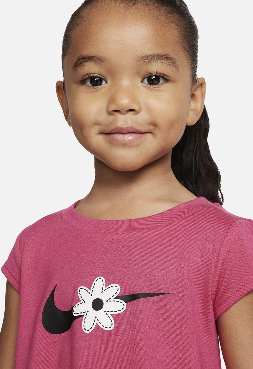 Nike - Nike girls sport daisy bike short set - black & pink