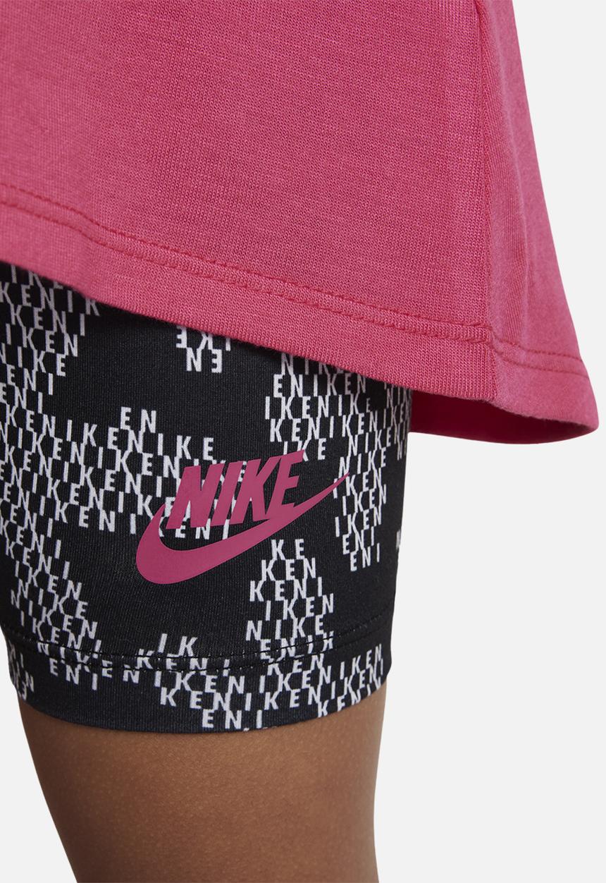 Nike - Nike girls sport daisy bike short set - black & pink