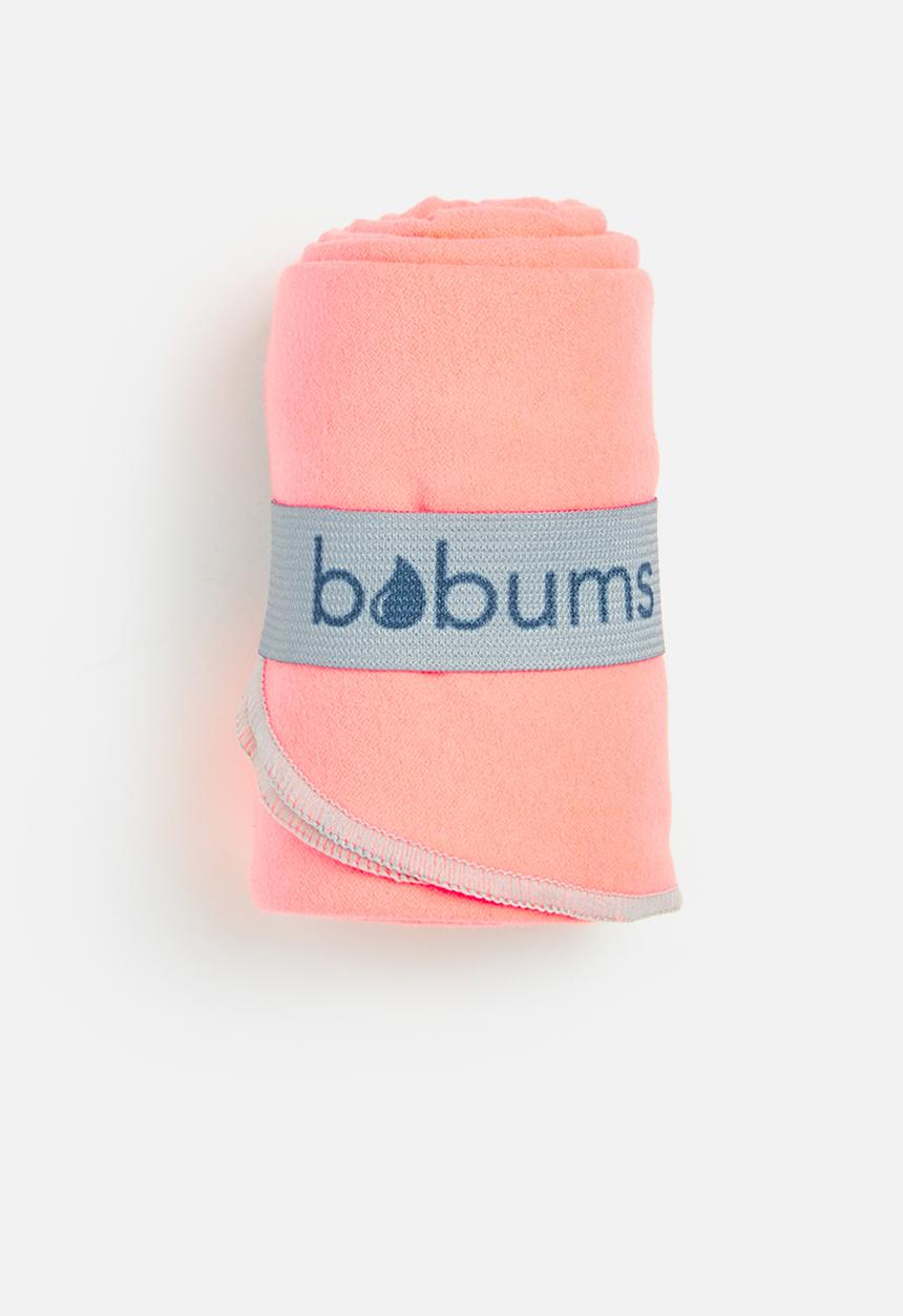 Bobums - Gym towel with zip set of 2 - coral  & navy