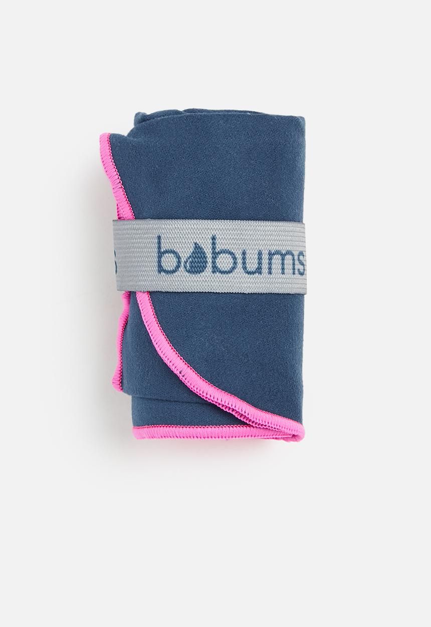 Bobums - Gym towel with zip set of 2 - coral  & navy