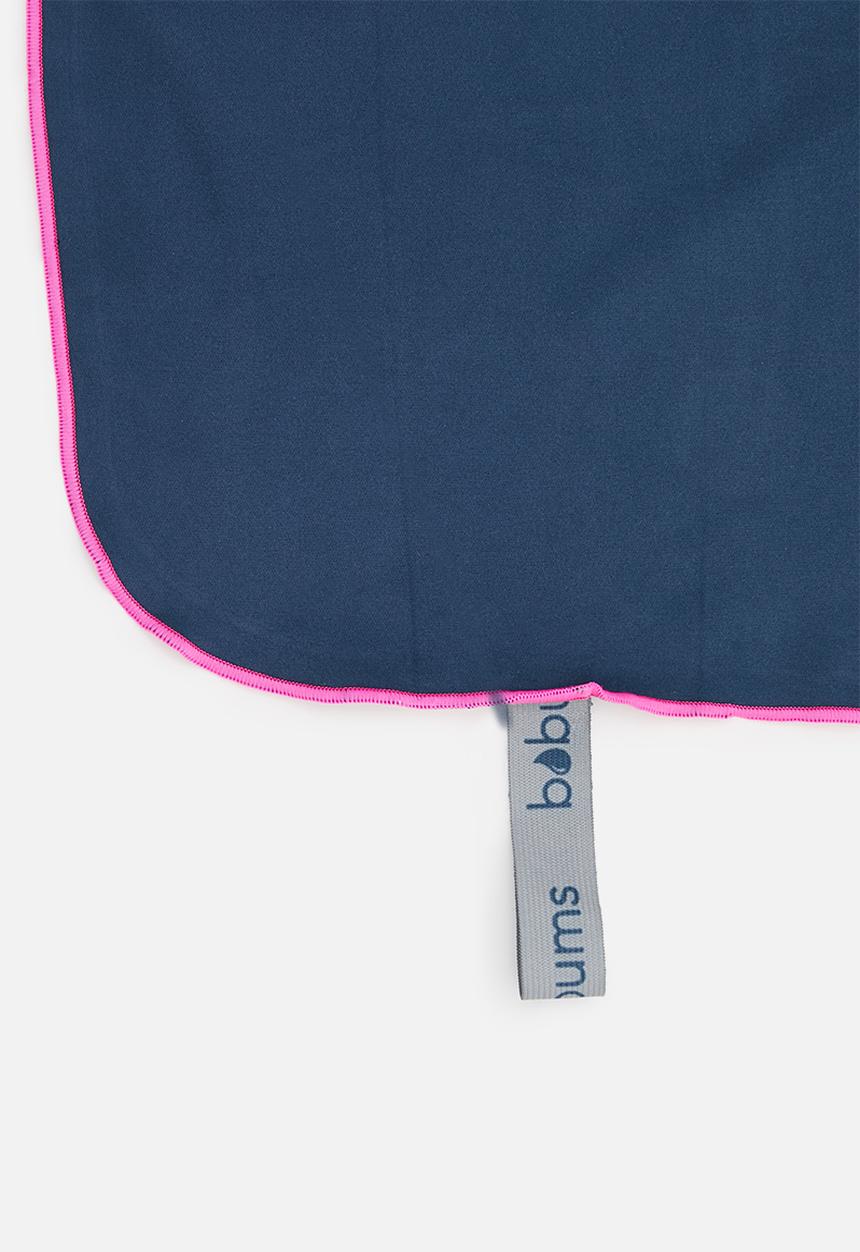 Bobums - Gym towel with zip set of 2 - coral  & navy