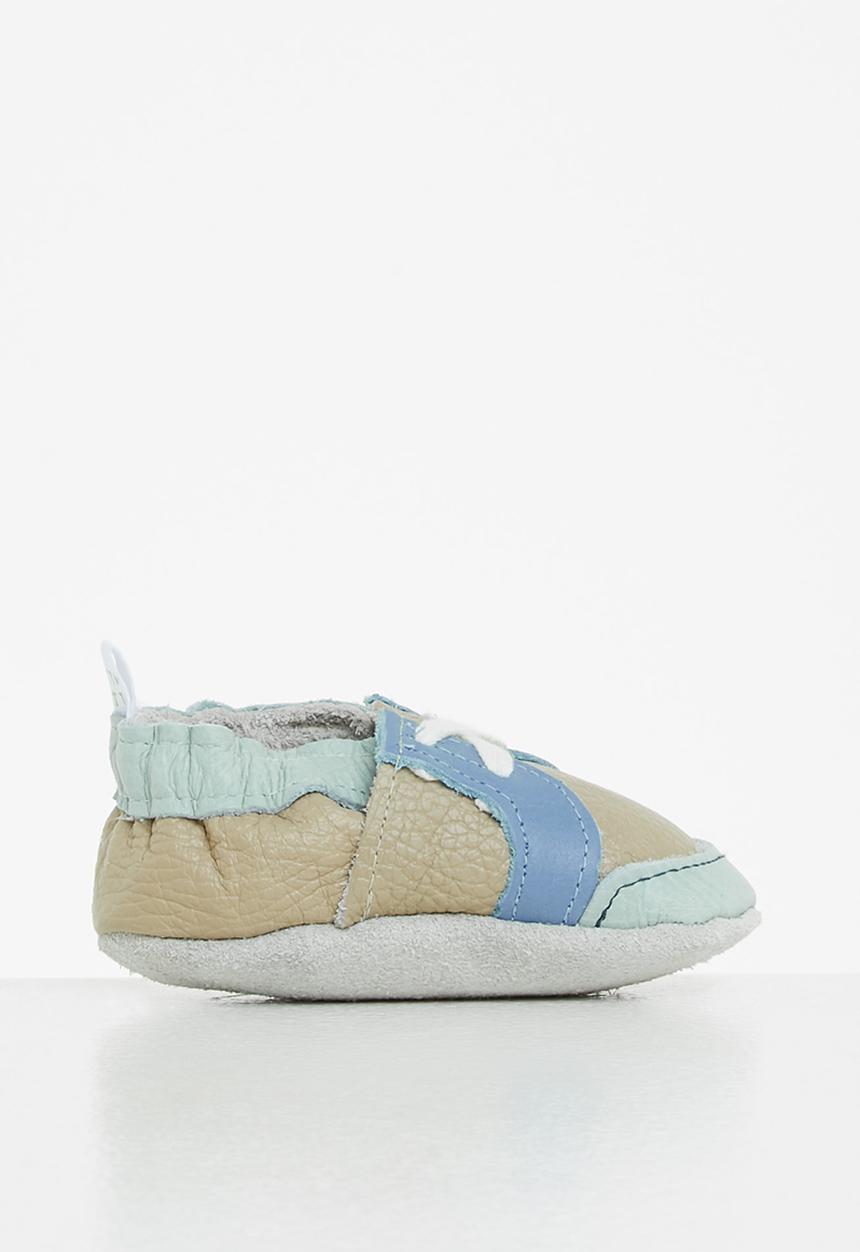 Pitta-Patta Shoes - Sneaker leather boys shoes - stone