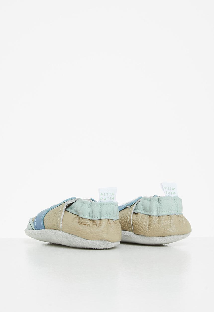 Pitta-Patta Shoes - Sneaker leather boys shoes - stone