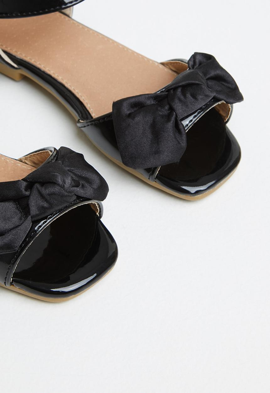Pop Candy - Girls sandal with bow - black