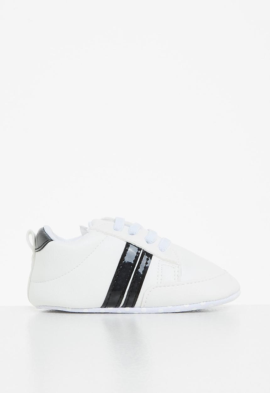 Pop Candy - Baby soft sole sneaker - white & black