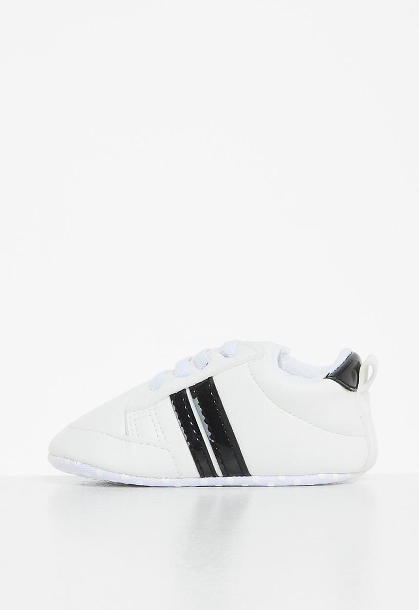 Pop Candy - Baby soft sole sneaker - white & black