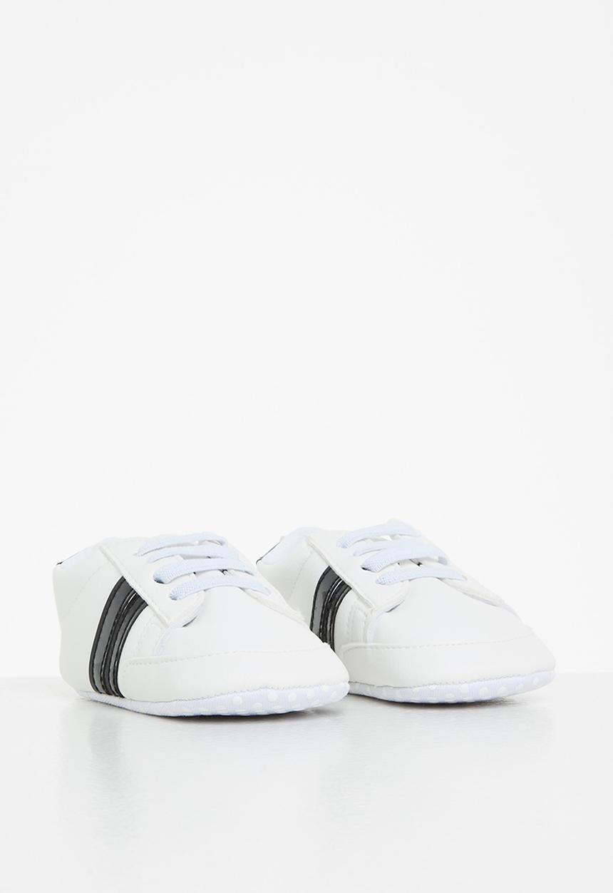 Pop Candy - Baby soft sole sneaker - white & black