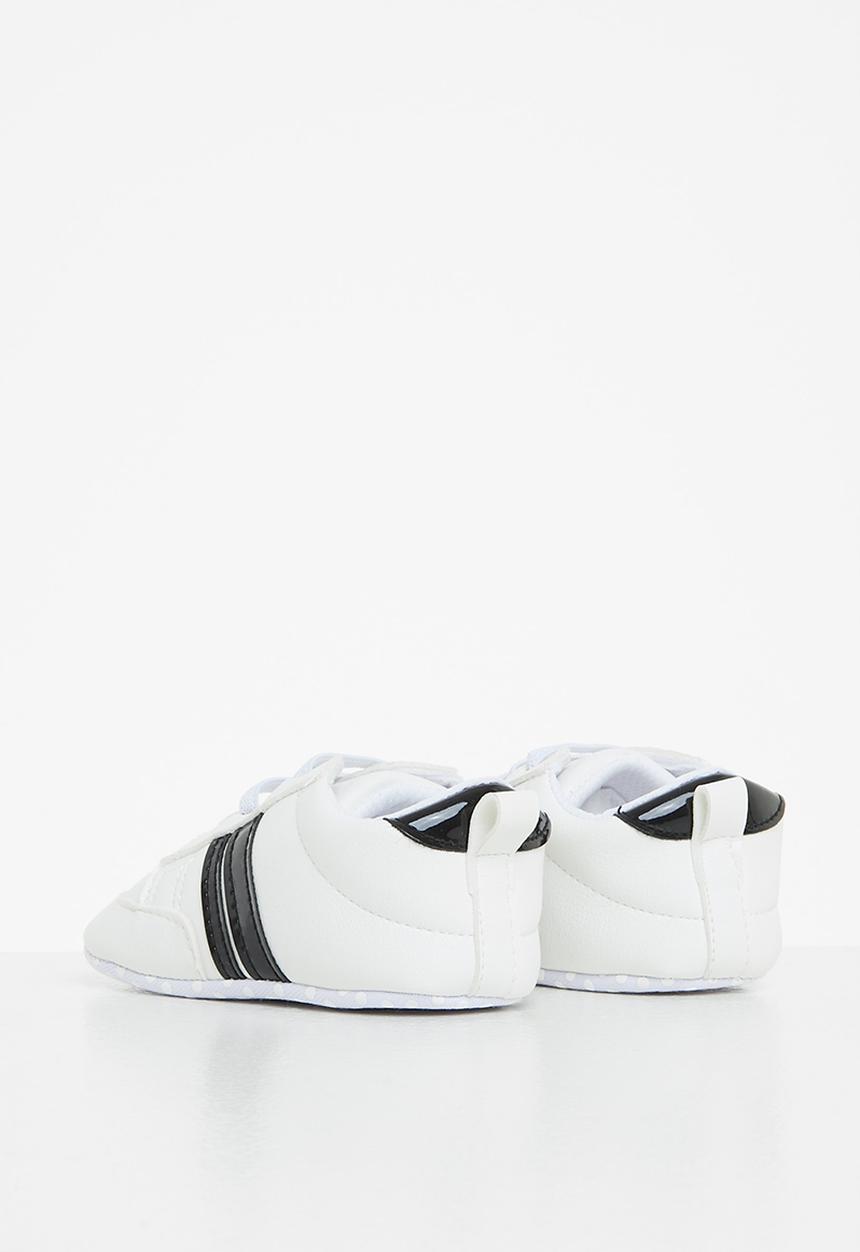 Pop Candy - Baby soft sole sneaker - white & black