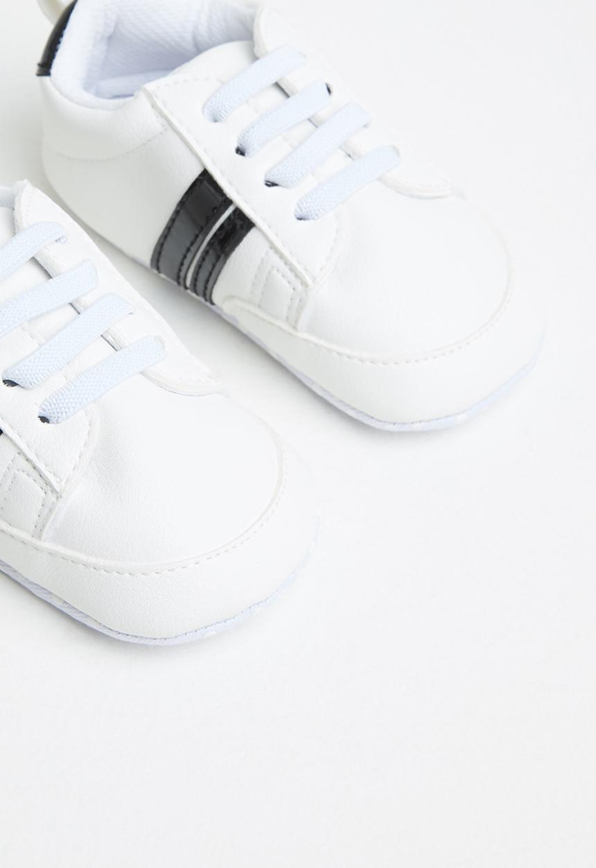 Pop Candy - Baby soft sole sneaker - white & black