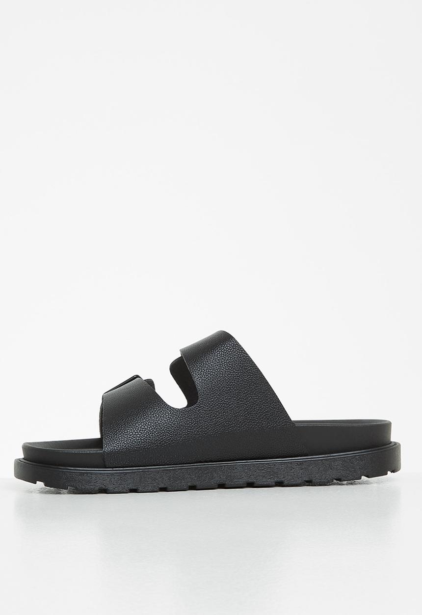 Madison® - Crystal double buckle slide - black