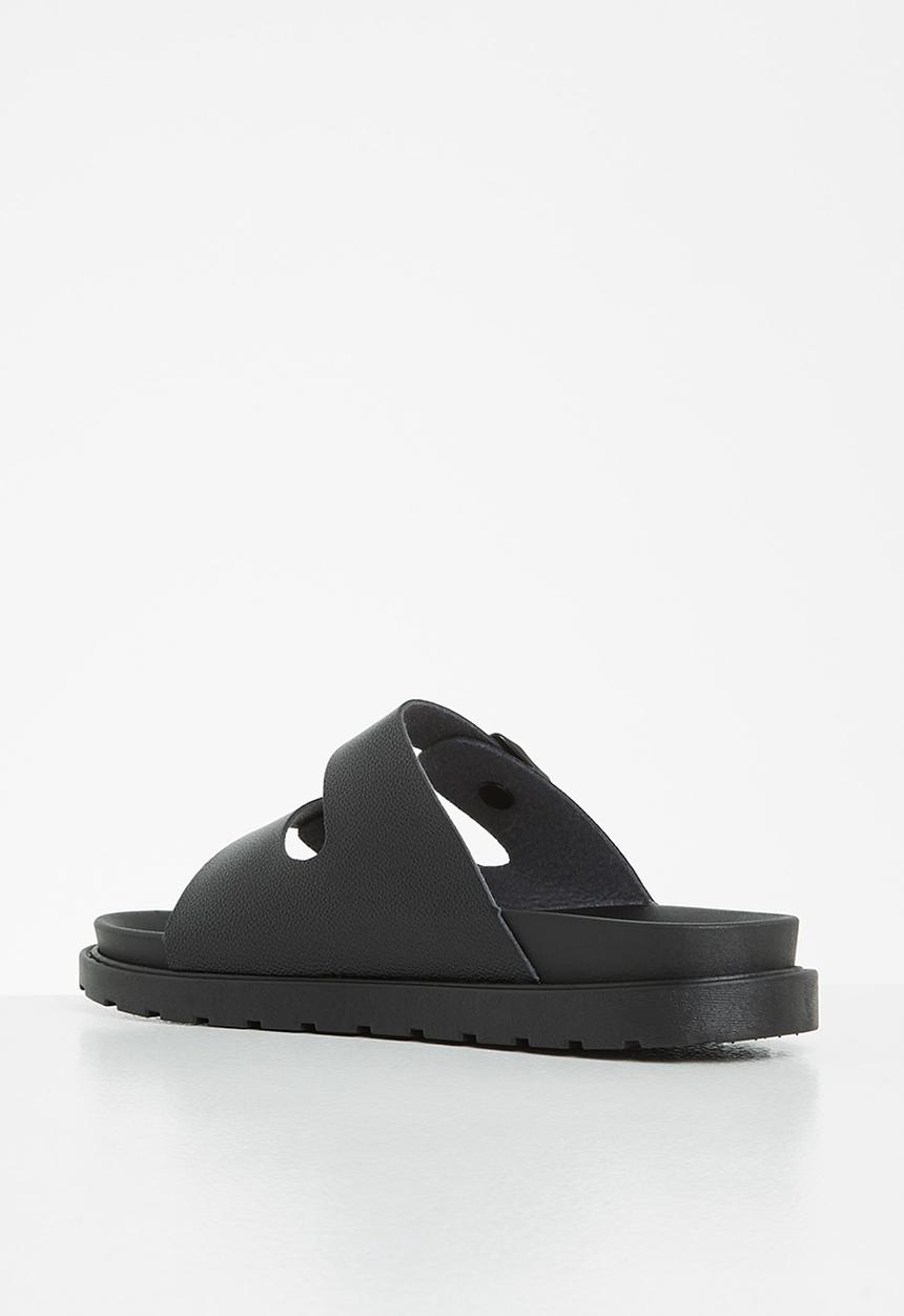 Madison® - Crystal double buckle slide - black