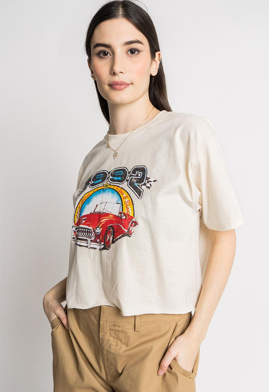 Daisy Street - Cropped tyler tee - natural
