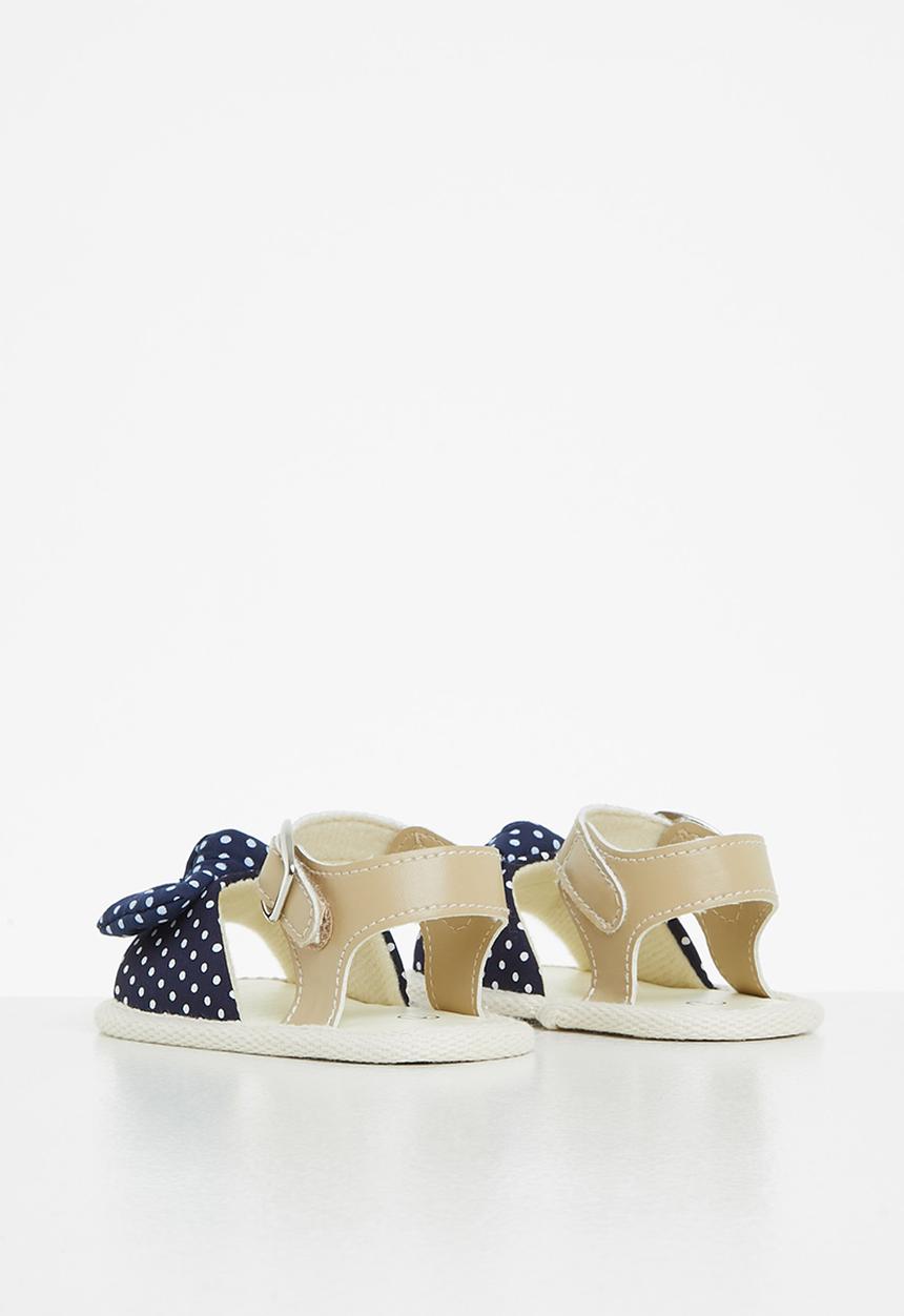 Pop Candy - Baby  polka dot sandal - navy