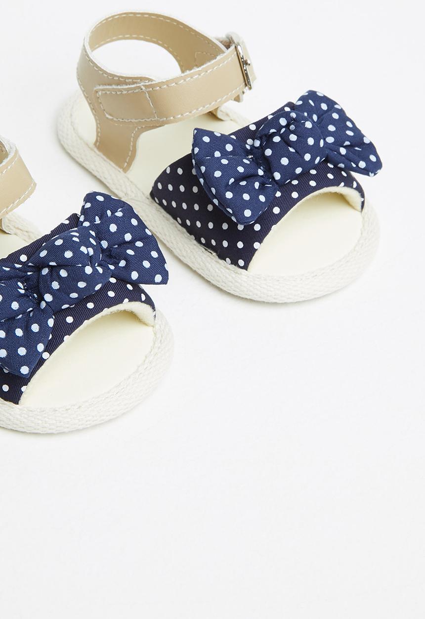 Pop Candy - Baby  polka dot sandal - navy